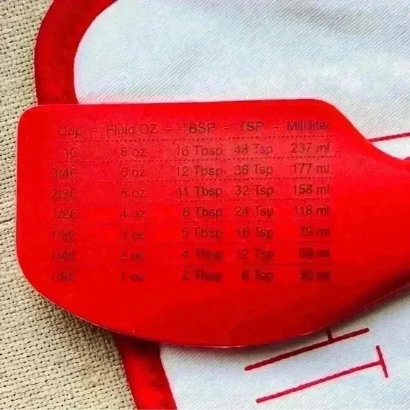 NEW Rae Dunn Measurements Spatula & Potholder SET on binder Ring MERRY & BRIGHT - Picture 4 of 12